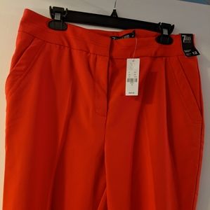 NY & Co Red High Waist Ankle Pants